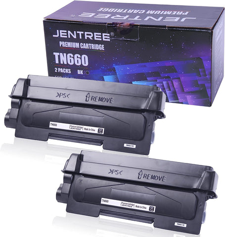 JENTREE TN660 Compatible Toner Cartridge Replacement for Brother TN-660 TN630 Work with HL-L2360DW HL-L2740DW HL-L2540DW HL-L2720DW HL-L2305W HL-L2320D MFC-L2700DW HL-L2380DW HL-L2360D (Black,2 Pack)