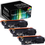 Green Toner Supply (Black) | (Set of 3) Compatible Toner Cartridge Replacement for Brother TN433BK TN-433BK TN431BK TN-431BK TN433 Used in Hl-L8360Cdw MFCL9570CDW Printer