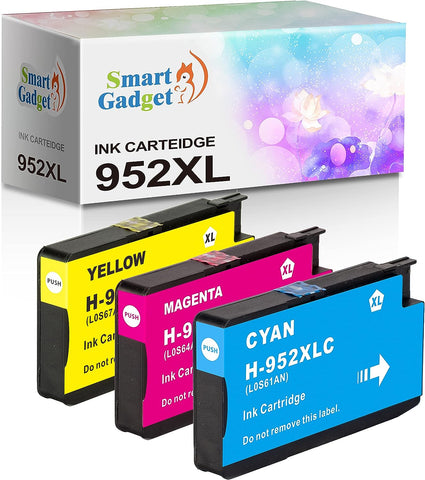 Smart Gadget Compatible Ink Cartridge Replacement 952XL 952 XL CYM Colour | Use with Office-Jet Pro 8720 8725 8730 8740 7720 8702 8710 8715 7730 7740 Printers | Multicolor Pack [1_Pack Set]