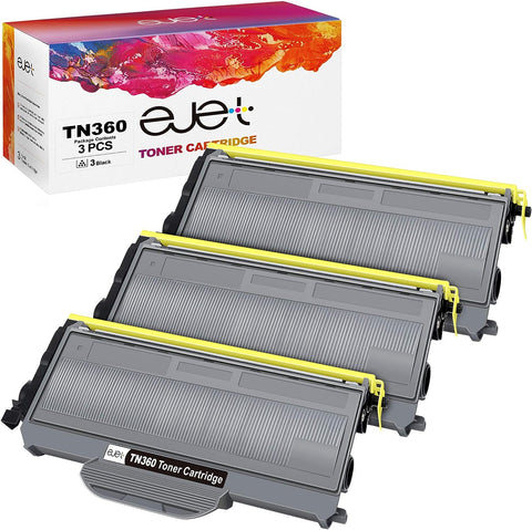 TN360 TN-360 TN330 High Yield Compatible Toner Cartridge Replacement for Brother TN360 Toner Cartridge for Bother DCP-7040 DCP-7030 MFC-7840W HL-2140 MFC-7340 MFC-7440N HL-2170W (Black, 3-Pack)