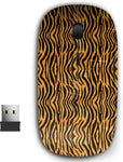 2.4G Ergonomic Portable USB Wireless Mouse for PC, Laptop, Computer, Notebook with Nano Receiver ( Tiger Print Stripes Skin )