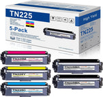 5-Pack(2BK+1C+1M+1Y) TN 225 Toner Cartridge Replacement for Brother TN225 TN-225 MFC-9130CW HL-3140CW HL-3170CDW HL-3180CDW MFC-9330CDW MFC-9340CDW Color Printer