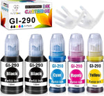 Miss Deer Compatible GI-290 Refill Ink Bottle Replacement for Canon 290 GI290 for Canon PIXMA G4200 G3200 G4210 G2200 G1200 Printers (2 Black 1 Cyan 1 Magenta 1 Yellow) 5-Pack