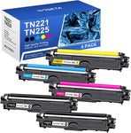 TN221 TN225 - TN221BK TN221 Toner - Compatible Toner Cartridge Replacement for Brother TN221 Toner cartridges TN221 TN225 Compatible with MFC-9130CW HL-3170CDW HL-3140CW Printer (5 Pack)