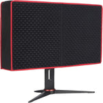 Jubmach Premium Gaming Monitor Cover | 27 Inch | Dust, Water & Cat Resistant Red & Black Monitor Covers for Desktops Gaming PC Computer Monitor Dust Cover Decor Size 27”