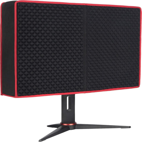 Jubmach Premium Gaming Monitor Cover | 34 Inch | Dust, Water & Cat Resistant Red & Black Monitor Covers for Desktops Gaming PC Computer Monitor Dust Cover Decor Size 34"