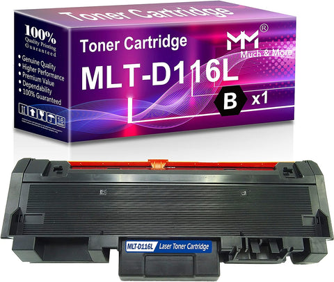 MM MUCH & MORE Compatible Toner Cartridge Replacement for Samsung D116L MLT-D116L MLTD116L 116L to use for Samsung SL-M2625D SL-M2825DW SL-M2835DW Printers (1 Pack)