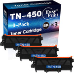 EASYPRINT (3X Black) Compatible TN-450 TN450 Toner Cartridges Used for DCP-7065DN MFC-7360N IntelliFax 2840/2940/ MFC 7860DW/ 7460DN/ 7240/ HL-2270DW, (3 Pack)