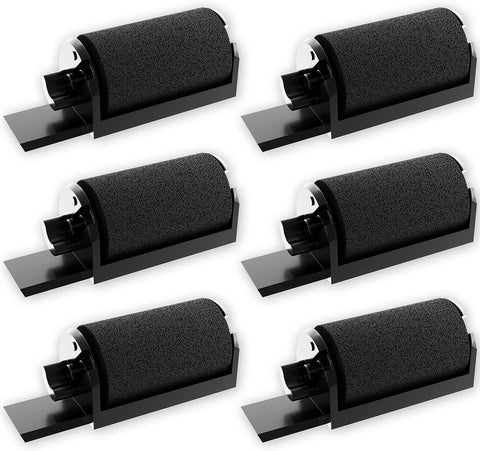 (6 Pack) Inkvo IR40 Compatible Replacement Calculator Ink Roller Black for Canon CP-16, Sharp XE-A107, EA770R, Adler Royal 500DX, Cash Register Ink