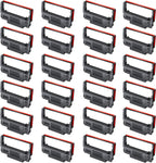 24 Pack ERC-30, ERC 30 34 38 B/R Compatible Ink Ribbon Replacement Used with Epson ERC30 ERC34 ERC38 NK506 Printer (Black and Red)