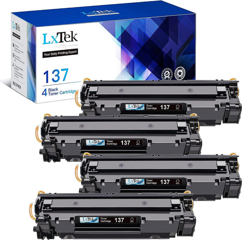 LxTekPurify Compatible Toner Cartridge Replacement for Canon 137 CRG137 9435B001AA to use with ImageClass D570 LBP151dw MF232W MF216n MF236n MF227dw MF229dw MF244dw MF247dw MF249dw (Black, 4 Pack)