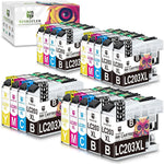 BINKSYLER Compatible LC203 XL Ink Cartridge Replacement for Brother LC203 LC201 LC203XL LC201XL work with Brother MFC-J460DW J480DW J485DW J680DW J880DW J885DW MFC-J4320DW J4420DW(6B,4C,4M,4Y)18-Pack