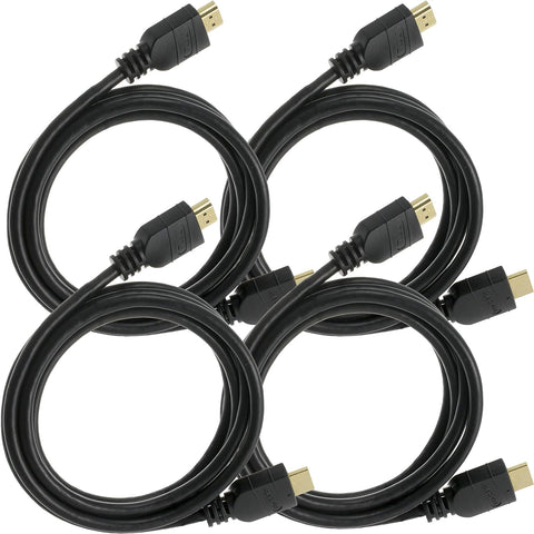 NTW PURE Ultra 4K HDMI Cable 6FT (4pk) High Speed HDMI 2.0 Cable, 4K HDR, 3D, 2160P,1080P, Ethernet - HDMI Cord, Audio Return(ARC) Compatible UHD TV, Blu-ray, PS5, PS4, Xbox, PC, Monitor-NHDMI4-006*4