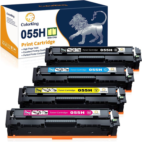 Colorking (with Chip) Compatible 055H Toner Cartridge Replacement for Canon 055H 055 High Capacity for Canon ImageCLASS MF743Cdw MF741Cdw MF745Cdw MF746Cdw Toner Printer (Black Cyan Magenta Yellow)