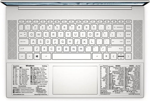 SYNERLOGIC Windows + Word/Excel (for Windows) Quick Reference Guide Keyboard Shortcut Stickers, No-Residue Vinyl (Clear/Small/Combo/10sets)