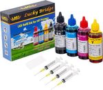 5x100ml (500ml) LKB Refill Ink Kit for HP 950 951 60 61 952 902 901 61 60 62 63 21 22 920 940 934 564 932 933 711 970 971 92 94 95 96 97 Cartridge or CIS CISS System 4 Color Set -US (2BK, M C Y)