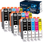 Valuetoner Compatible Ink Cartridge Replacement for HP 564XL 564 XL Combo Pack for Photosmart 5510 5520 6520 7520 Premium C309A C410A Printer (15Pack:3 Black,3 Photo Black, 3 Cyan,3 Magenta,3 Yellow)