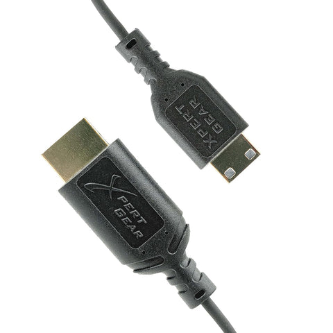 Xpert Gear Ultra Thin 4K HDMI 1.4, A to C (HDMI to Mini HDMI Cable), 0.8M / 2.6FT, Extreme Thin HDMI ?2.5mm Coaxial 40AWG, 10.2Gbps, for Camera Field Monitor, Projector