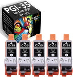 ColorPrint Compatible PGI35 Ink Cartridge Replacement for Canon 35 PGI-35 CLI36 CLI-36 Work with PIXMA IP110 TR150 IP100 MINI260 MINI320 Laser Printer (5-Pack, Black)