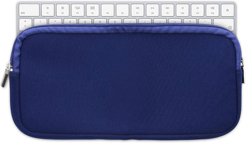 kwmobile Neoprene Case Compatible with Apple Magic Keyboard - Case for Keyboard Soft Travel Sleeve - Dark Blue