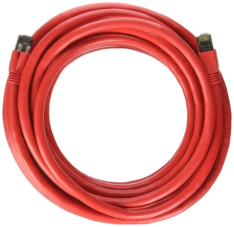 Nippon Labs Cat8 RJ45 35FT Ethernet Patch Internet Network LAN Cable, Indoor/Outdoor, 24AWG Shielded Latest 40Gbps 2000Mhz, Weatherproof S/FTP for Router, PS4, PS5, Xbox, PoE, Switch, Modem (Red)