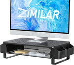 Zimilar Monitor Stand Riser with Drawer, Monitor Riser with Side Storage Pockets for Desk, Metal Monitor Stand for Laptop, PC Screen, Computer, Printer, iMac, Home Office Stand