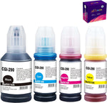 Mutikor Compatible Ink Bottle Replacement for GI290 GI-290 Use with PIXMA G1200 G2200 G3200 G4200 G4210 Printers(1Black 1Cyan 1Magenta 1Yellow) 4 Pack