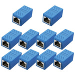 URELEGAN RJ45 Coupler 10-Pack, Ethernet Coupler, RJ45 in Line Female to Female Connector for Cat7/Cat6/Cat5e/Cat5 Ethernet Cable Extender (Protable Size: 34mm*21mm*20mm)