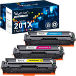 Valuetoner Compatible Toner Cartridge Replacement for HP 201X 201A CF401X CF402X CF403X for Color Pro MFP M277dw M252dw M277n M277c6 M252n M277 Printer (Cyan,Magenta,Yellow, 3-Pack)