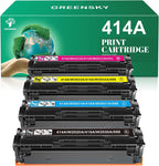 GREENSKY Compatible Toner Cartridge Replacement for HP 414X W2020A W2021A W2022A W2023A for Color Laserjet Pro MFP M479fdw M479fdn M454dw M454dn M479 Printer Ink(Black Cyan Yellow Magenta)