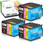 Kingjet Compatible Ink Cartridge Replacement for HP 932XL 933XL 932 933 for HP Officejet 6700 6600 7610 6100 7510 7612 7110 Printer (3 Black, 3 Cyan, 3 Yellow, 3 Magenta, 12 Packs)