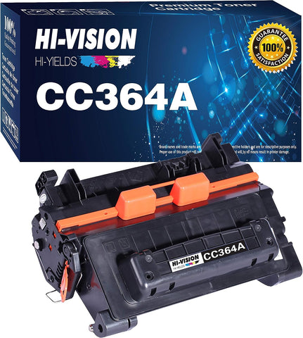 HI-Vision Compatible CC364A Toner Cartridge Replacement for HP 64A 364A CC364X 364X 64X Work with P4014dn P4014n P4015dn P4015n P4015tn P4015x P4515n P4515tn P4515x P4515xm Printer (Black)