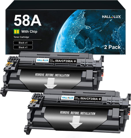 58A CF258A Toner Cartridges with Chip - Replacement for HP 58A CF258A 58X CF258X Toner Cartridge Compatible with Laserjet Pro MFP M428fdw M428fdn, M404n M404dn Printer Toner (2 Black)