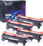 JENTREE TN760 Compatible Toner Cartridge Replacement for Brother TN-760 TN730 TN-730 Work with MFC-L2710DW HL-L2395DW DCP-L2550DW HL-L2350DW MFC-L2750DWXL HL-L2370DWXL Printer (Black,4 Pack)