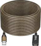 15FT USB Extension Cable, GGMTY USB 2.0 Type A Male to A Female Active Repeater Extension Cable 15ft, High Speed 480 Mbps