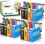 Kingjet Compatible High Yield 203XL Ink Cartridge Replacements for Brother Printer Ink LC203 for MFC-J4420DW, MFC-J4620DW, MFC-J5620DW, MFC-J480DW, MFC-J880DW, MFC-J680DW, (5BK, 3C, 3M, 3Y)