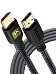 PowerBear 4K HDMI Cable 10 ft [2 Pack] High Speed, Braided Nylon & Gold Connectors, 4K @ 60Hz, Ultra HD, 2K, 1080P, ARC & CL3 Rated | for Laptop, Monitor, PS5, PS4, Xbox One, Fire TV, Apple TV & More…