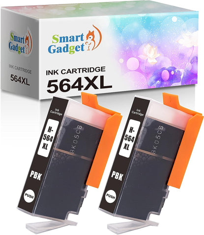 SGINK Compatible Ink Cartridges Replacement for HP 564XL 564 PB Used for HP 5510 5511 5514 6510 7510 7515 e-All-in-One C510 C5300 C5324 C5370 C6350 C6375 C6380 Inkjet Printer (Photo Black, 2-Pack)