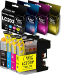 EASYPRINT (1xSET, BCMY) Compatible LC203XL Ink Cartridge Replacement for LC-201XL LC-203XL Used for Brother MFC-J4320DW, MFC-J4420DW, MFC-J460DW, MFC-J480DW, MFC-J680DW, MFC-J880DW, MFC-J885DW