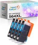 SGINK Compatible Ink Cartridges Replacement for HP 564XL 564 XL Used for Photosmart 7520 5520 7525 7510 6510 5514 6515 Officejet 4620 7510 4622 5510 Deskjet 3520 3521 Laser Printer (Cyan,4-Pack)