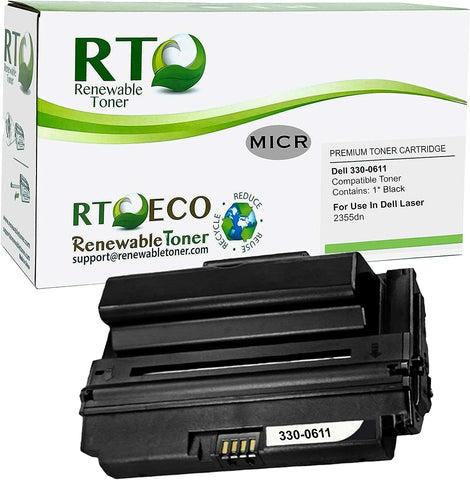 Renewable Toner Compatible MICR Toner Cartridge Replacement for Dell 330-0611 YTVTC Laser 2355dn