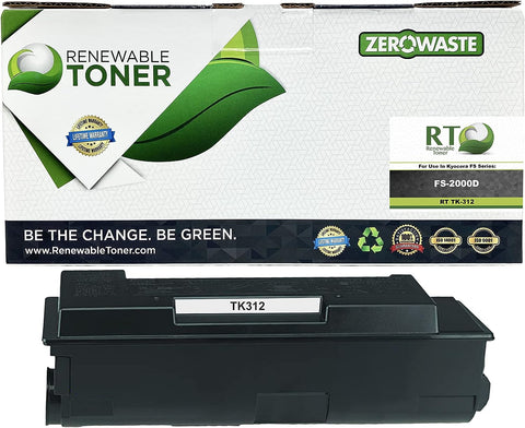 Renewable Toner Compatible Toner Cartridge Replacement for Kyocera Mita TK312 TK-312 FS Series FS-2000D