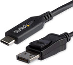 StarTech.com 3.3ft/1m USB C to DisplayPort 1.4 Cable - 8K/5K/4K USB Type-C to DP 1.4 Alt Mode Video Adapter Converter - HBR3/HDR/DSC - 8K 60Hz DP Monitor Cable - USB-C/Thunderbolt 3 (CDP2DP141MB)