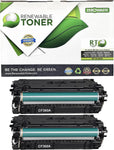 Renewable Toner Compatible Toner Cartridge Replacement for HP 508A CF360A Color Laser Printers E55040 MFP M533 M552 M553 M577 (Pack of 2 Black)