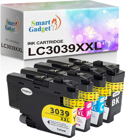 Smart Gadget LC3039 Replacement For Cartridge Ink LC 3039 Color SET (BCYM) use with MFC-J6945DW,MFC-J6545DW, MFC-J5845DW XL, MFC-J6545DW XL (1Black,1Cyan,1Yellow,1Magenta, 4 Pack) Multicolor Small