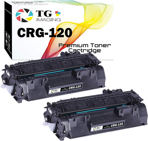 (2-Pack, Black) TG Imaging Compatible Toner Cartridge Replacement for Canon 120 for imageclass D1320 D1350 D1370 D1520 D1550 D1170 D1180 MF417dw Printer