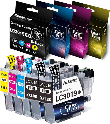 EASYPRINT (2BK/1C/1M/1Y) Compatible Ink Cartridge Replacement for Brother LC3019 LC 3019 XXL for MFC-J5330DW J6530DW J6730DW J6930DW Printer, (5 Pack)