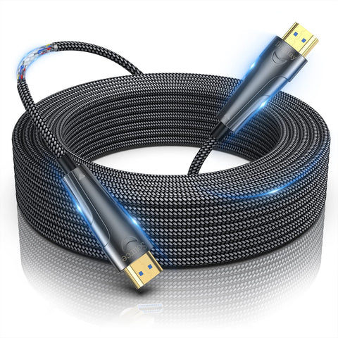 Fiber Optic HDMI Cable 164ft/50M, HYDOOD 4K HDMI 2.0 Cable Supports 4K@60Hz(18Gbps 4:4:4/4:2:2/4:2:0, Dolby Vision, HDR10, eARC, 3D, HDCP2.2) Slim Flexible for HDTV/TVbox/Gaming Box / 4K Projector