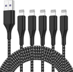 iPhone Charger Cable 10ft 5Pack,[Apple MFi Certified] Long Lightning Cable 10 Foot iPhone Charging Cord for iPhone 12/11/11 Pro/X/Xs Max/XR/8/8 Plus/7/6/6s/SE/5c/5s/5 iPad Air 2/Mini Airpods(Black)