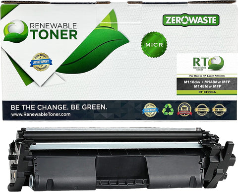 Renewable Toner 94A MICR Replacement for HP 94A CF294A | HP Pro M118dw M148dw M148fdw M149dw MFP | 94X CF294X Check Printer Ink